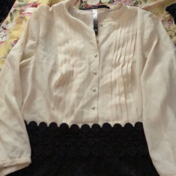 kensie dress m black ivory - Picture 3 of 8